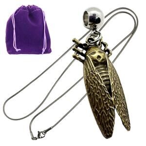 Cicada Bug Insect Necklace Pendant